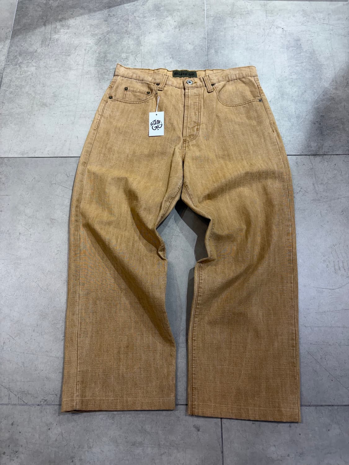 90s Stussy made in usa 와이드 워크 팬츠 바지 상품이미지2