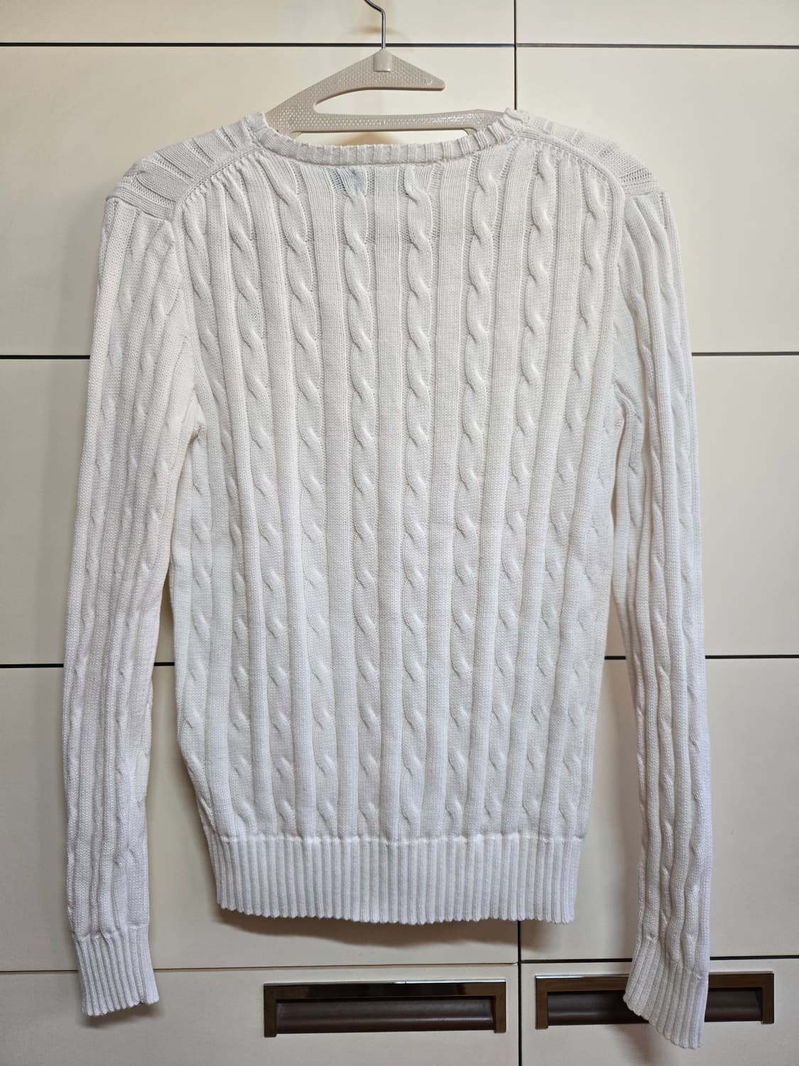 폴로 랄프로렌 여성 화이트 케이블 니트(S사이즈) 상품이미지5