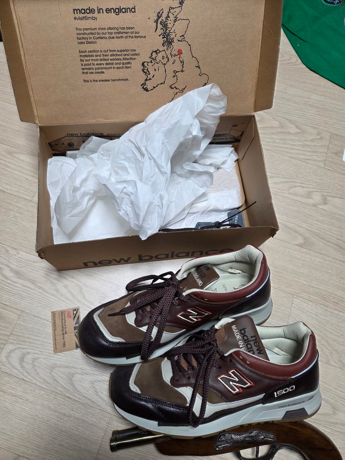 (핏팅모델 촬영용 1회 착)뉴발란스 1500 브라운 가죽 콤비 스웨이드  상품이미지3