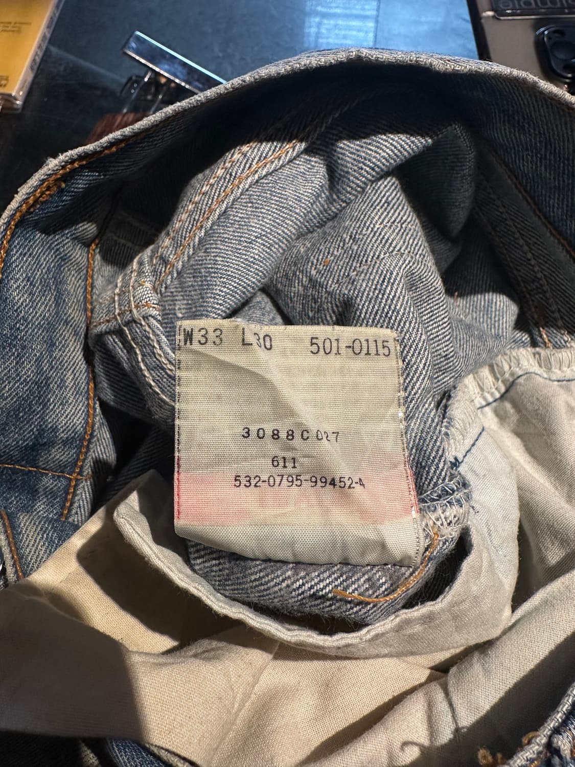 90s USA 빈티지 리바이스 501 데님 팬츠 상품이미지8