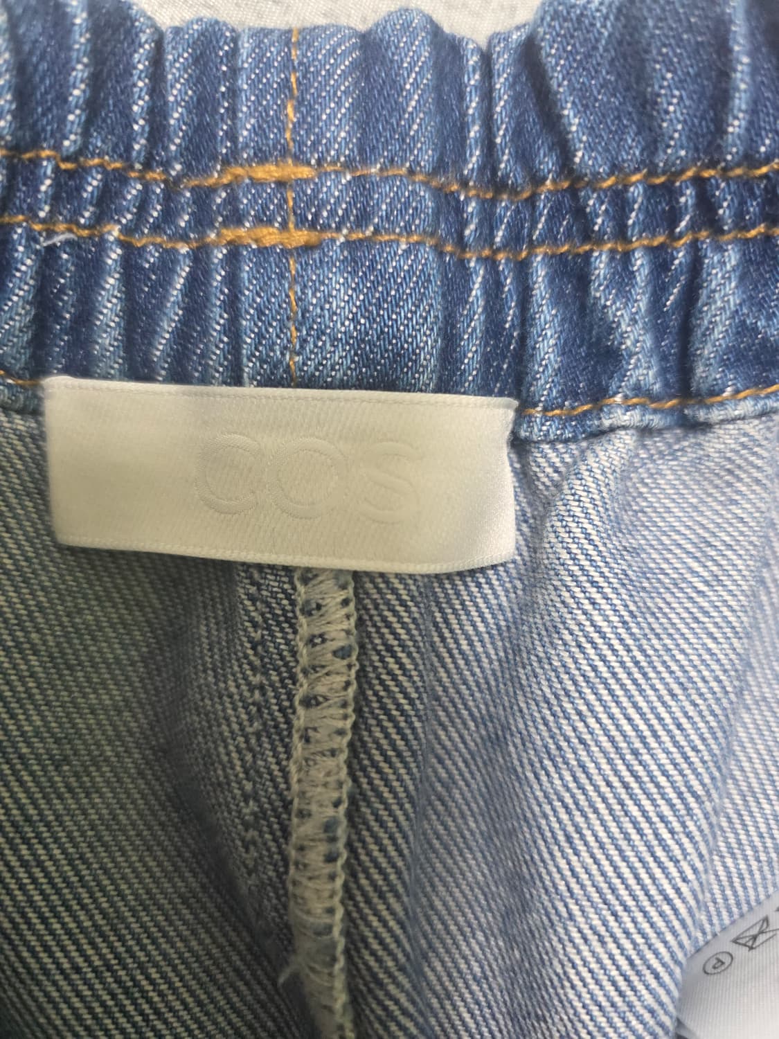 COS 코스 중청 배럴 레그 데님 드로스트링 팬츠 36 상품이미지5