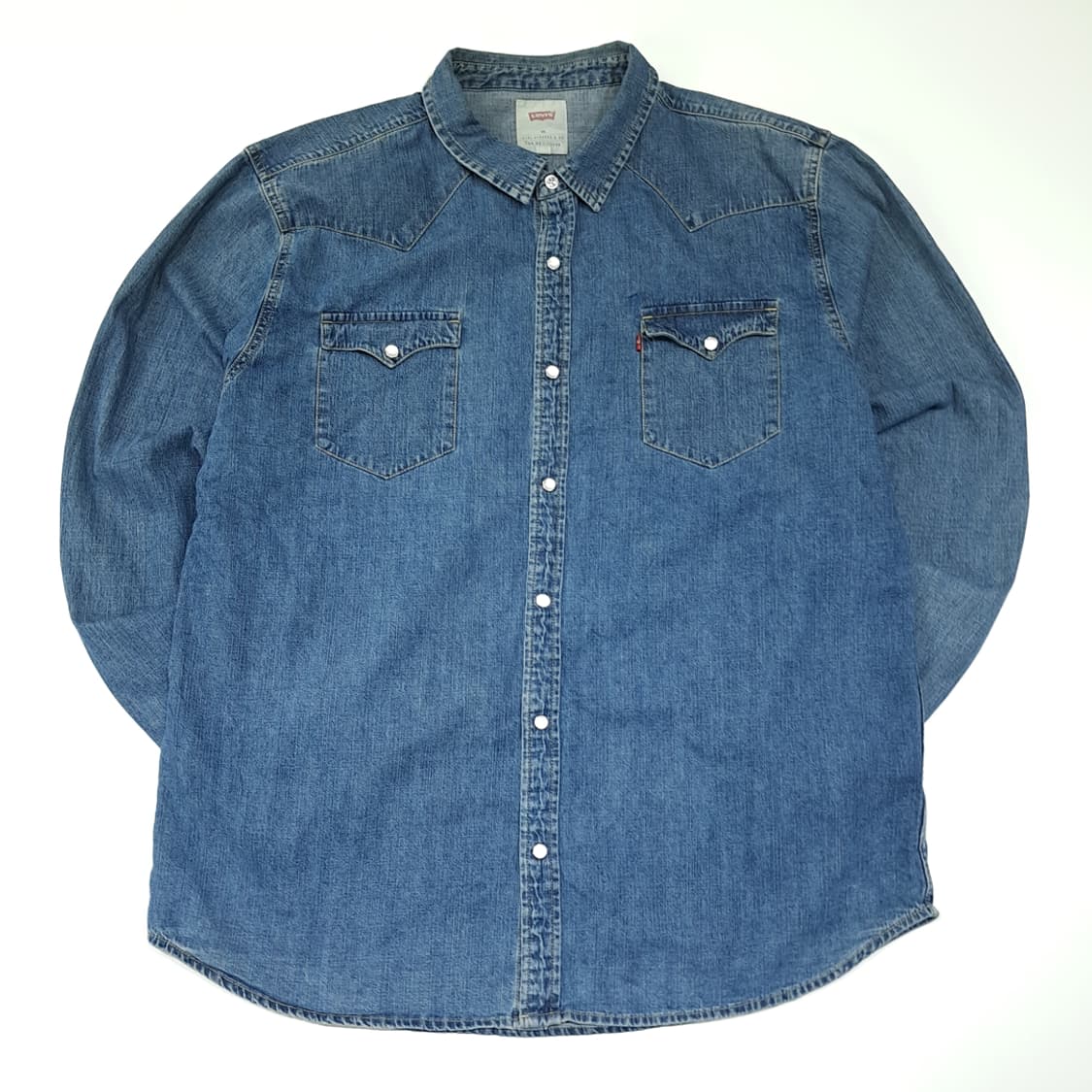 CL714 2XL 리바이스 코튼 펄스냅 웨스턴 데님셔츠 남방 상품이미지1