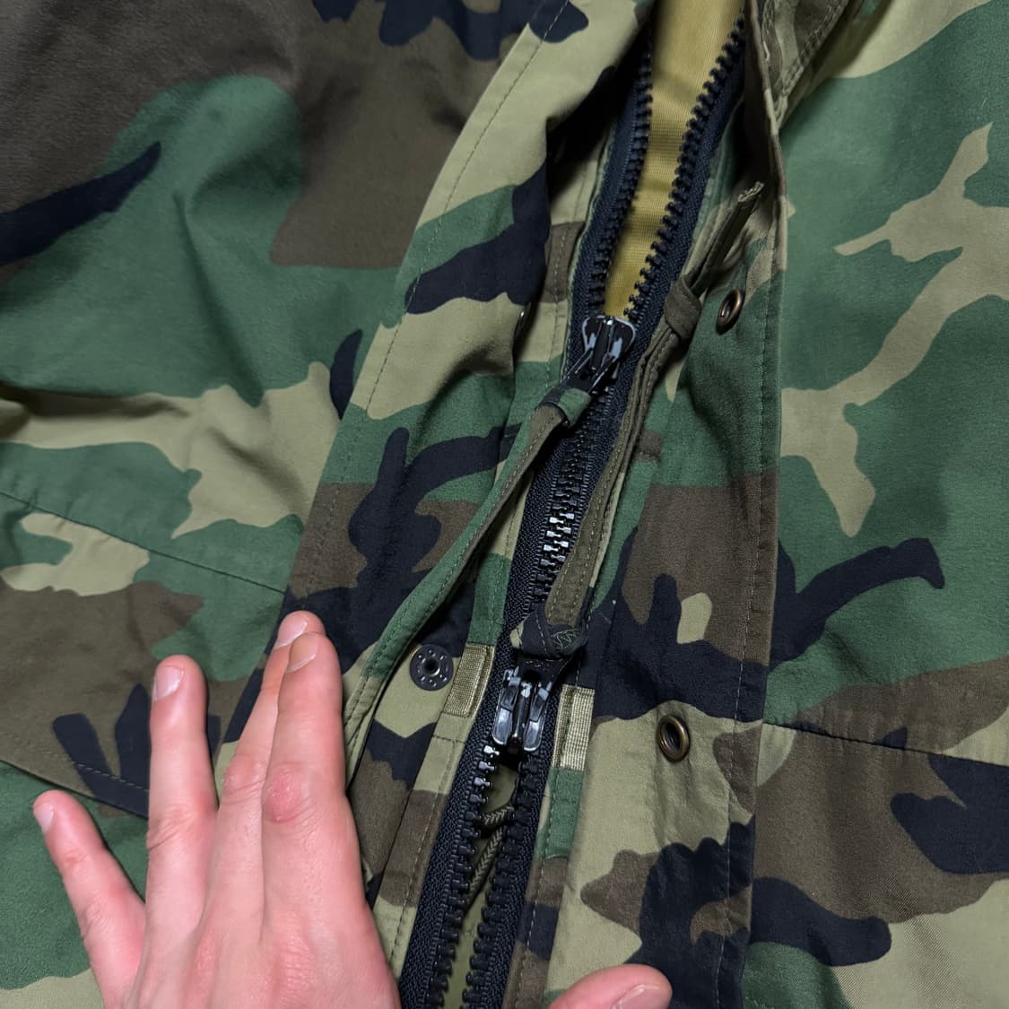 미군 우드랜드 카모 고어텍스 바람막이 자켓 상품이미지5