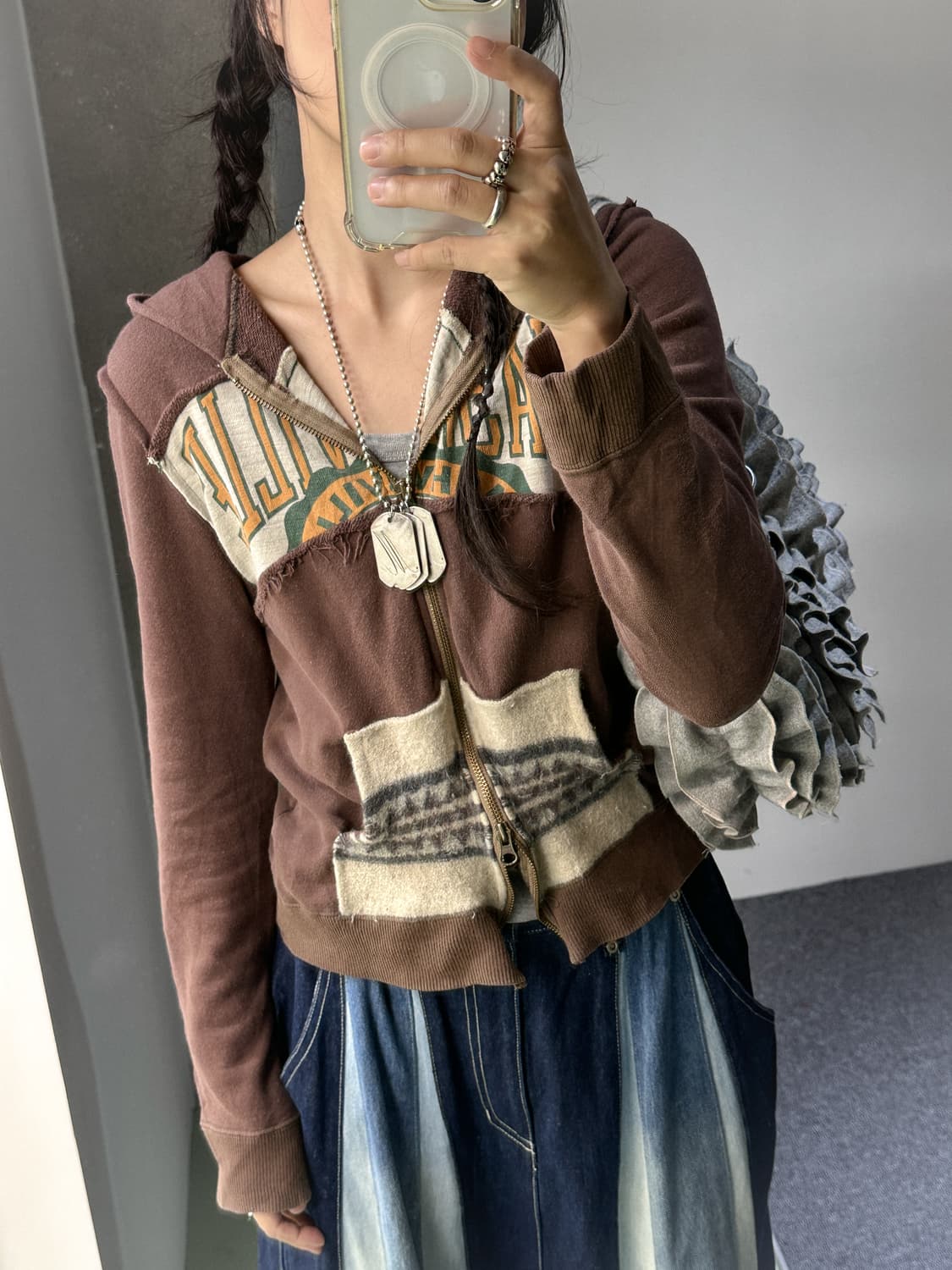brown remake zip hoody 상품이미지3
