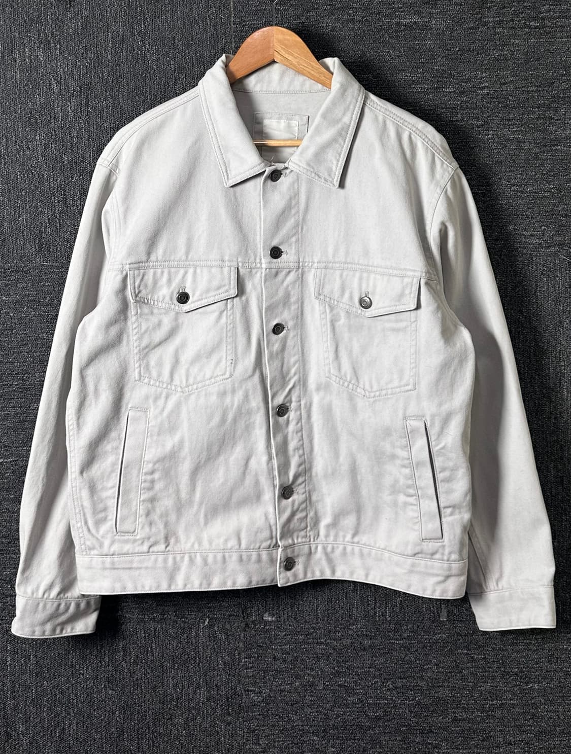 탑텐 남성 라이트 그레이 데님 자켓 105 상품이미지1