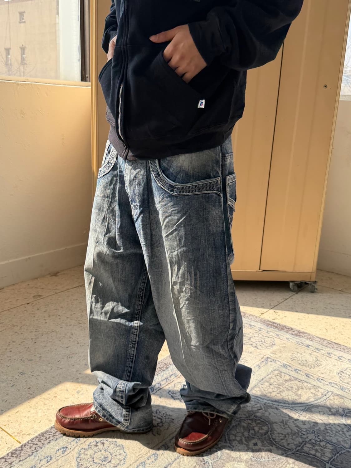 빈티지 자수 힙합팬츠 상품이미지3