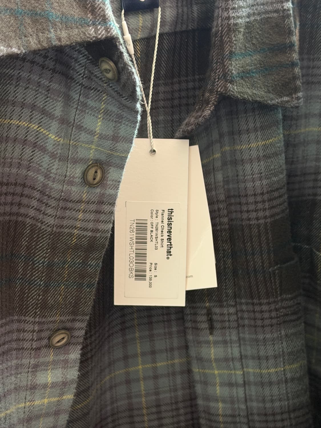 (새상품) 디스이즈네버댓 - Flannel Check Shirt 상품이미지5