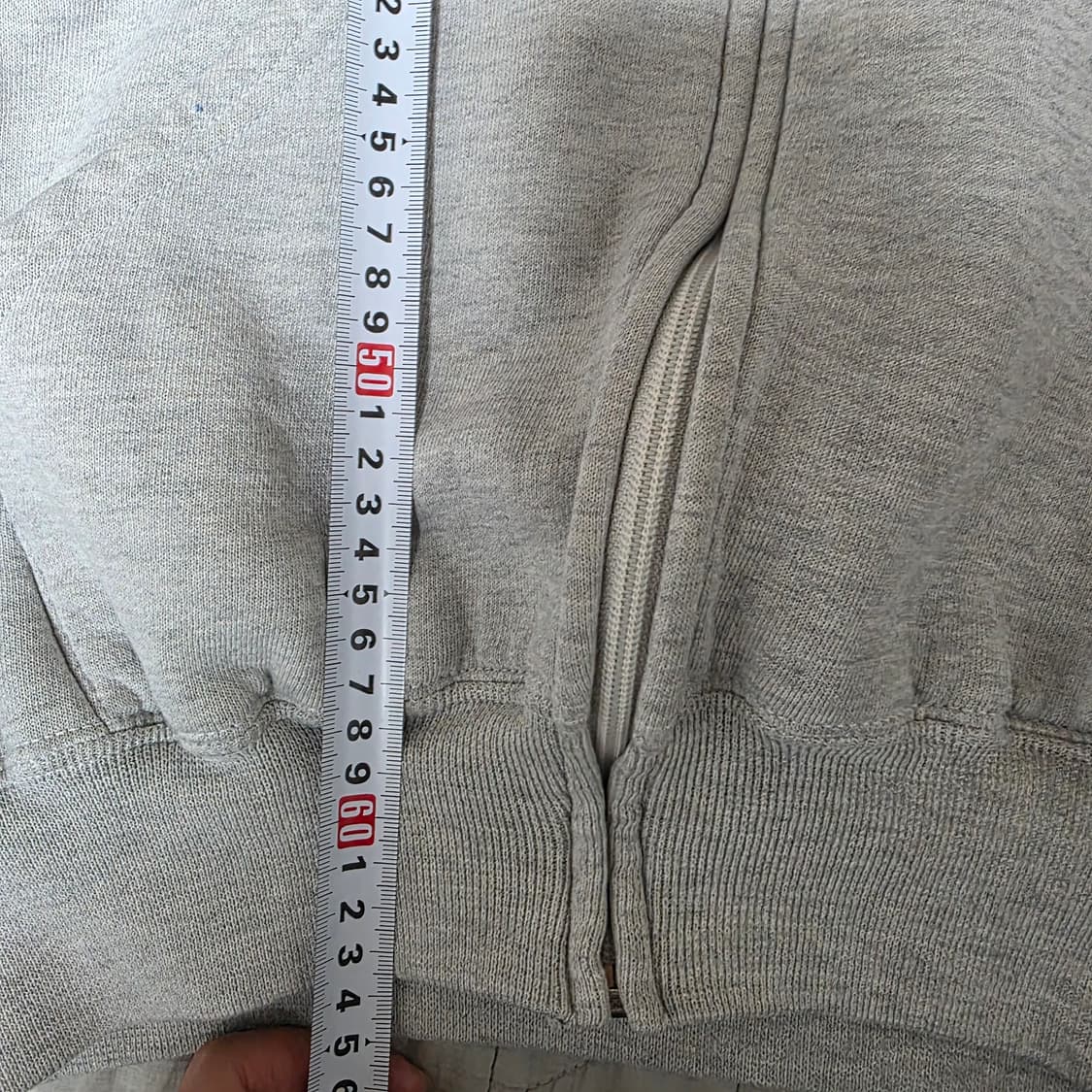 [XL]90s USA 러셀 애슬레틱 후드집업 라이트그레이 ver. 로고 상품이미지9