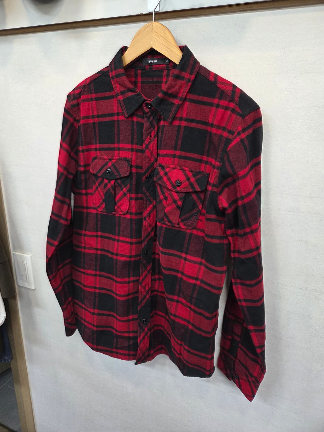 에비수 타탄체크 플란넬 셔츠 긴팔 105 상품이미지6