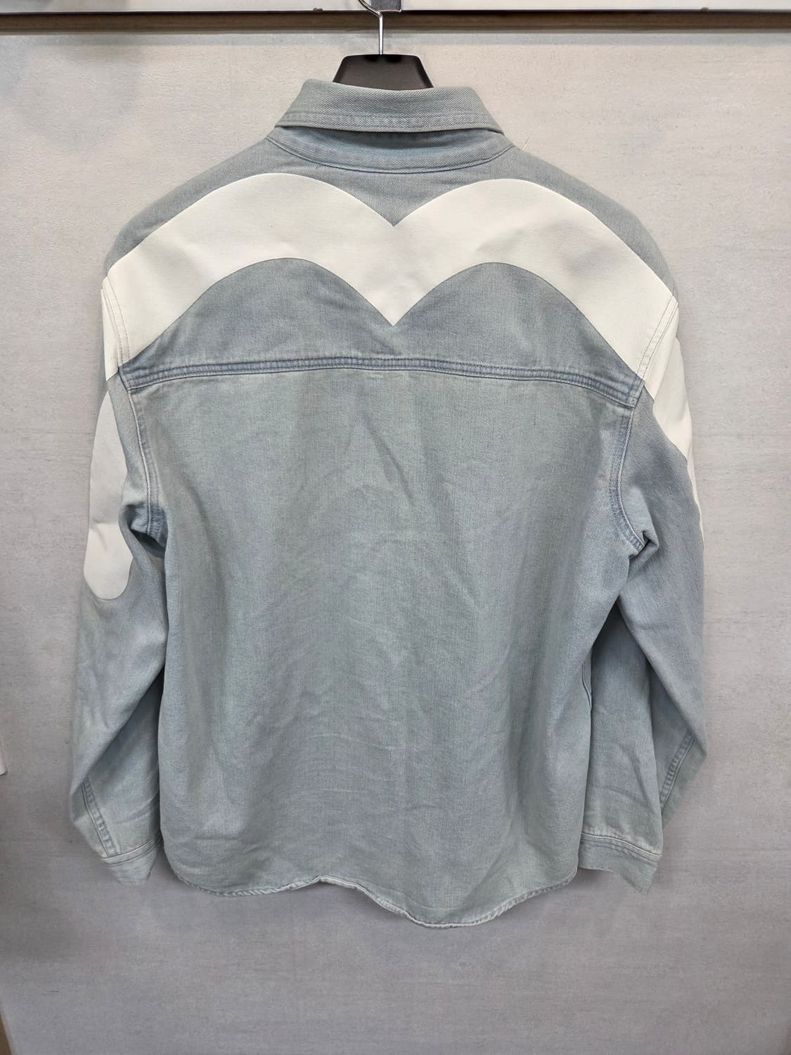 에비수 레더 로고 연청 데님셔츠 긴팔 xl 상품이미지2