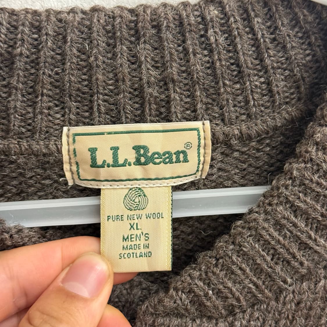 90S L.L.Bean 엘엘빈 퓨어 울 노르딕 레어 니트 XL 상품이미지3