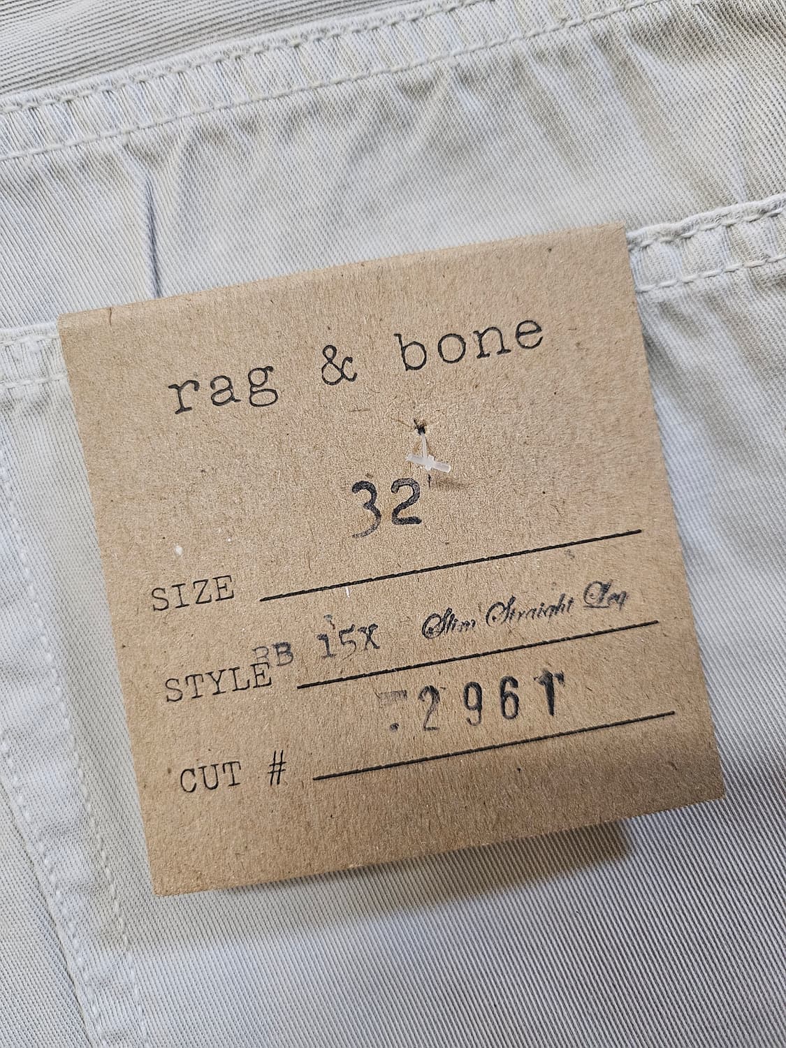 랙앤본 남성 슬림 스트레이트 바지 32 상품이미지5