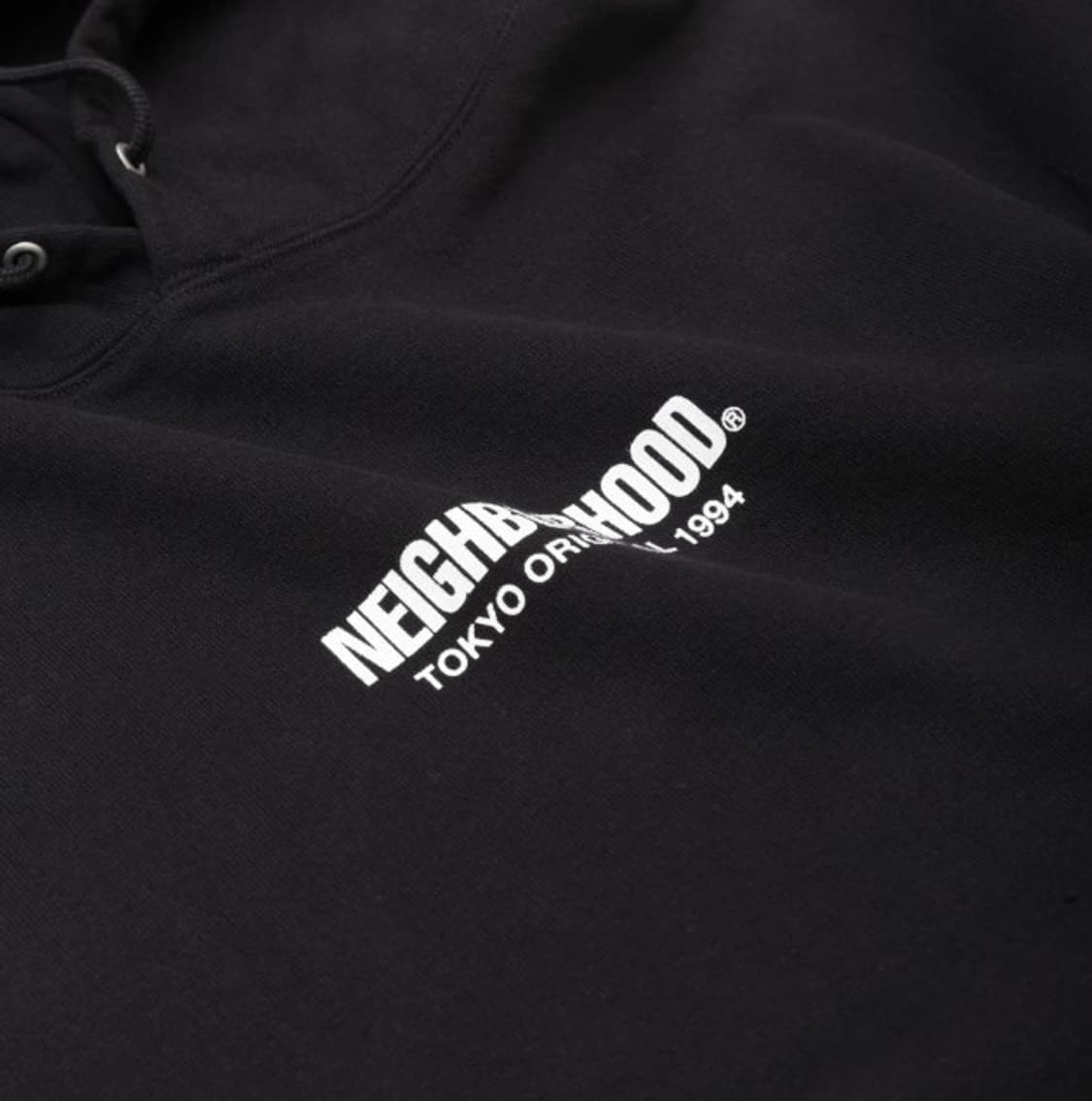 네이버후드 솔리드 스웻 후드 블랙 상품이미지3