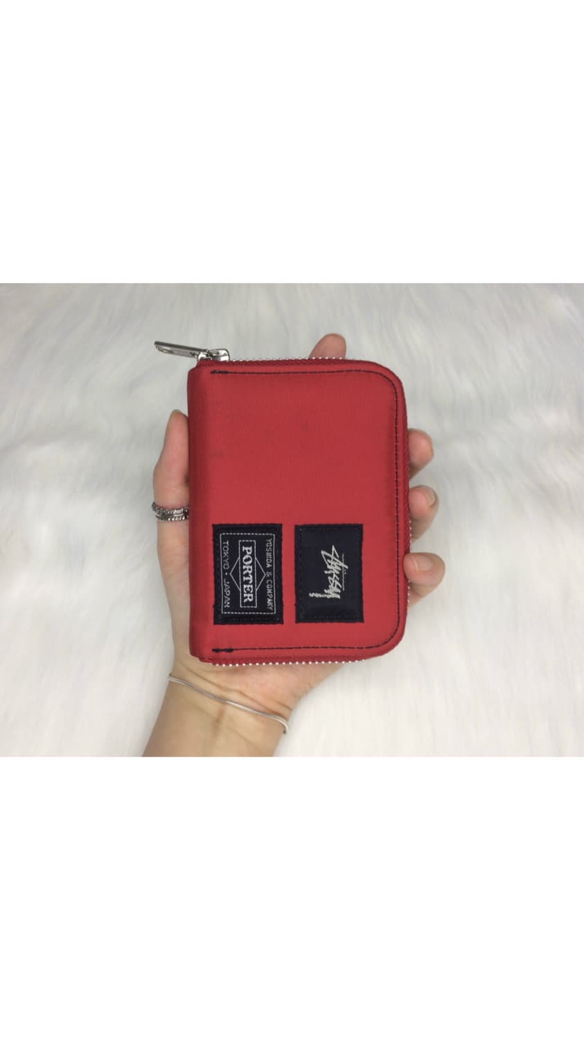 Porter 포터 x 스투시 콜라보 레드 지갑 상품이미지1
