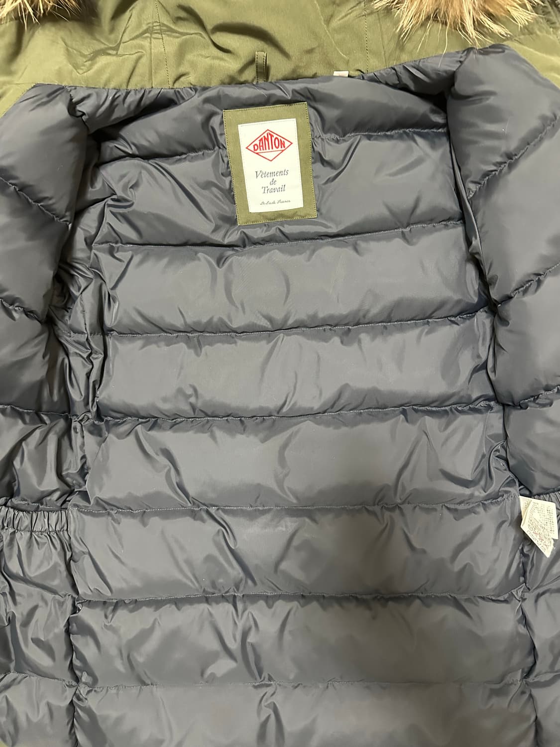 단톤 롱패딩 올리브 다운 상품이미지2