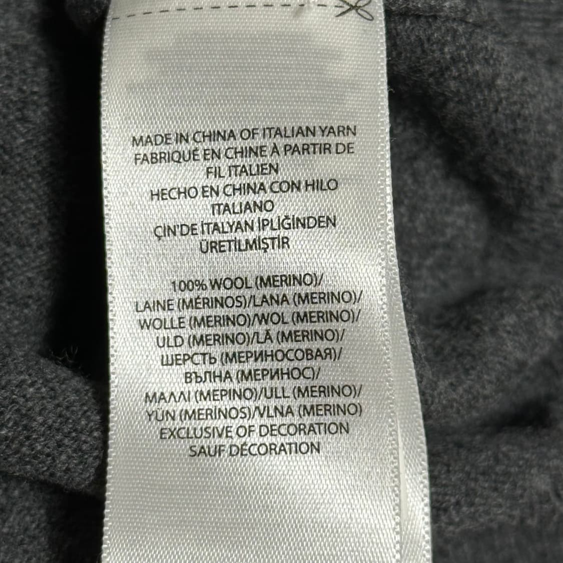 M 폴로랄프로렌 그레이 반집업 니트  상품이미지5