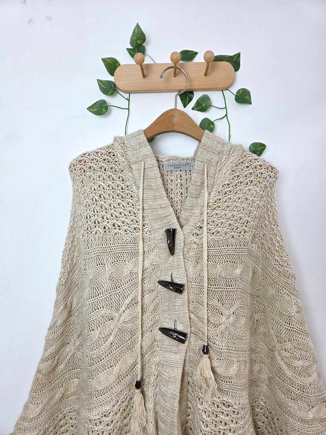 토글 버튼 케이프 가디건 상품이미지2