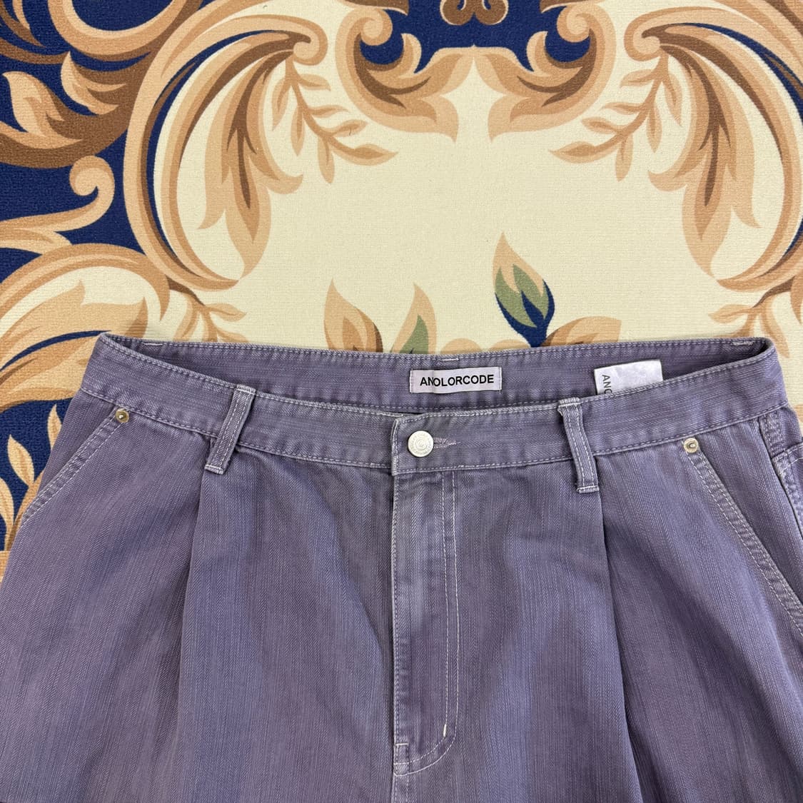 (L)어널러코드 ANOLORCODE 카고데님팬츠(퍼플) 상품이미지2