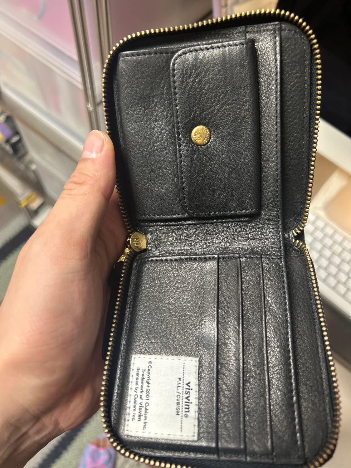 visvim 비즈빔 스웨이드 가죽 블랙 반지갑 상품이미지6