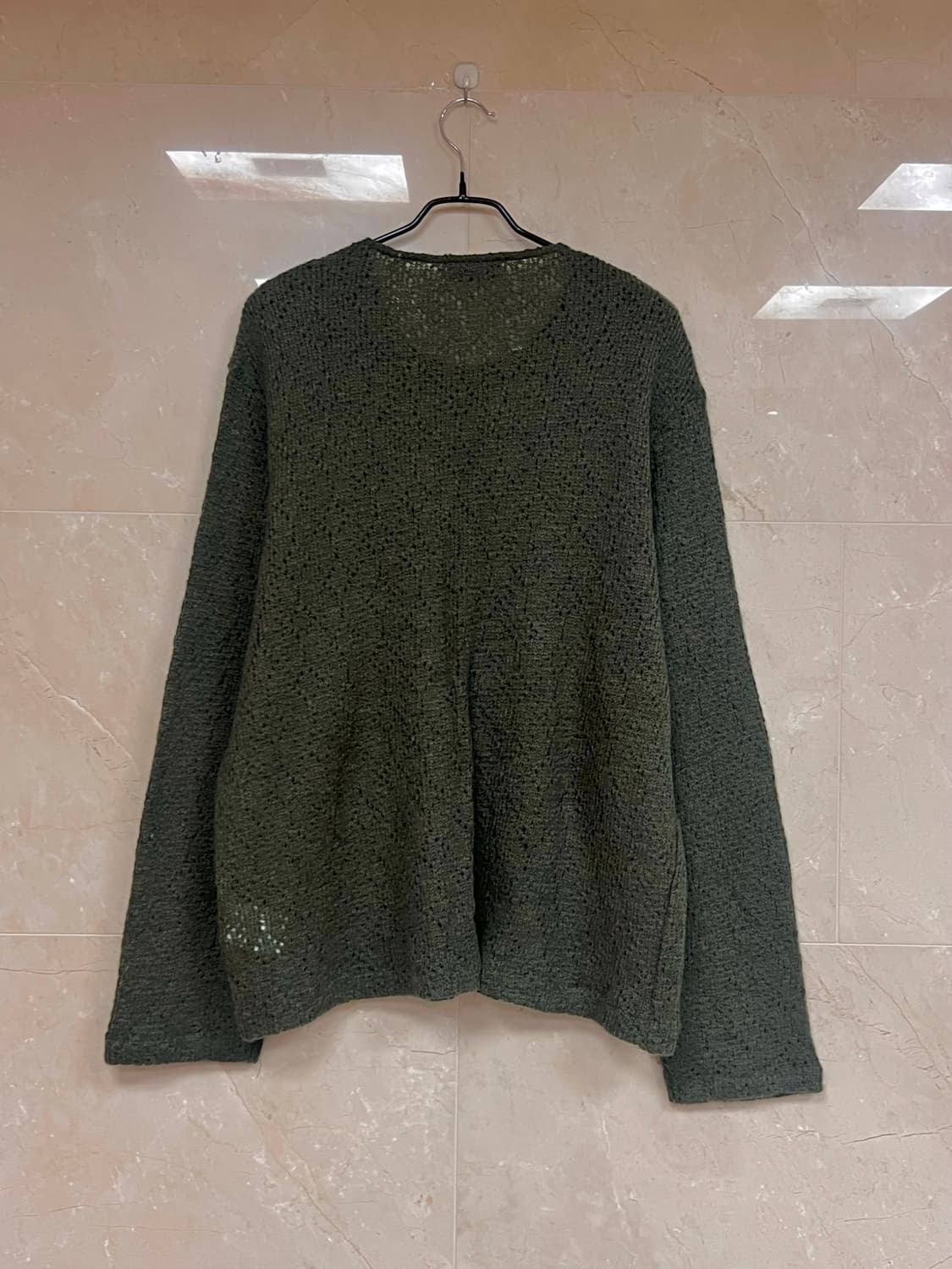 아워레가시 펀칭니트 카키 (맨즈50) 상품이미지4