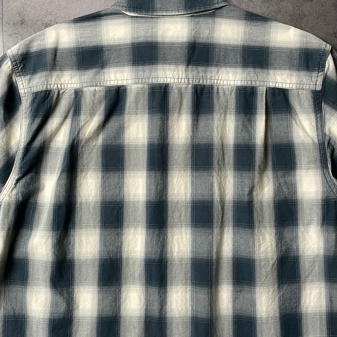 CARHARTT 칼하트 블루 체크 다운버튼 반팔 워크 셔츠 A00989 상품이미지8