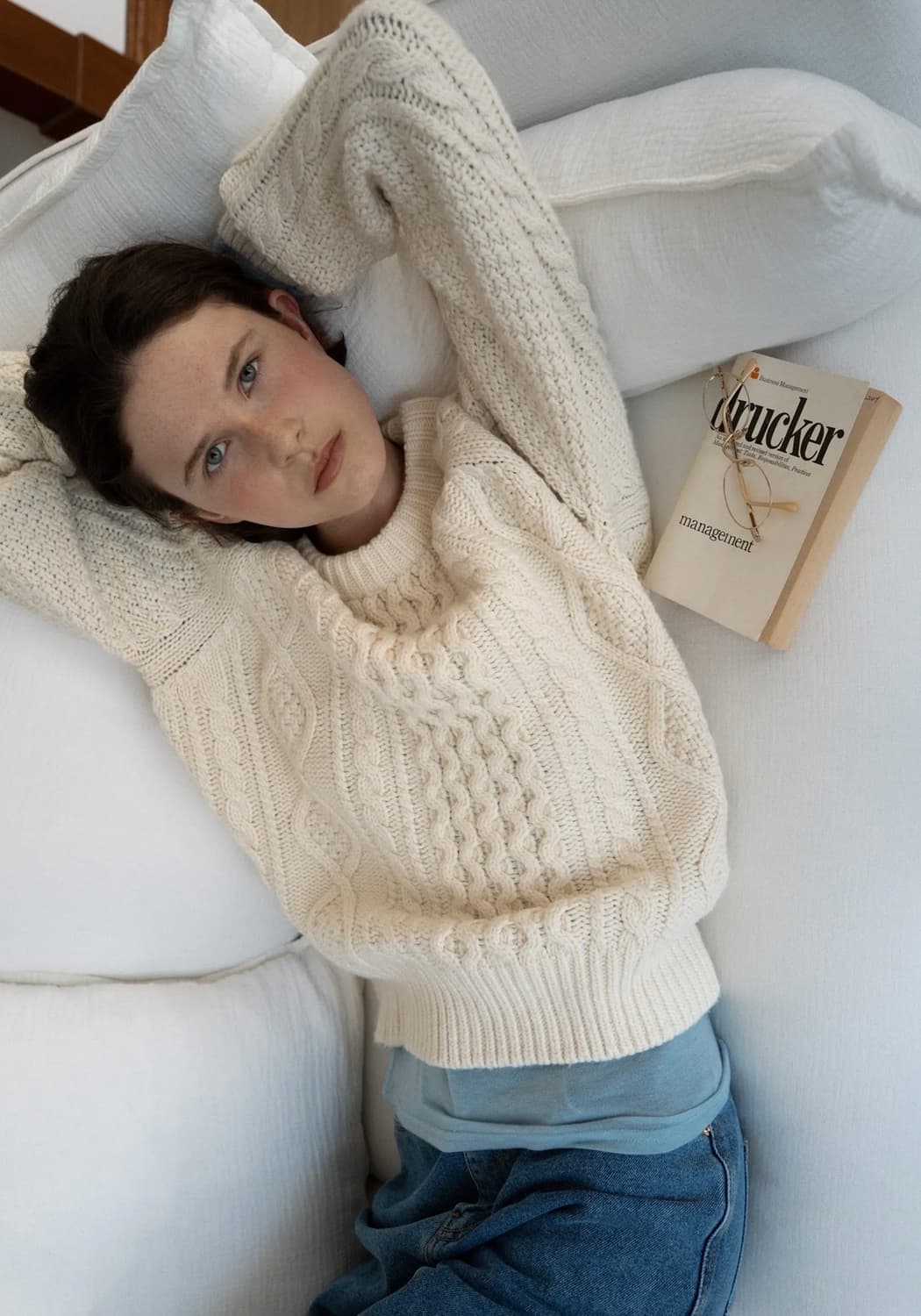 아쎄르 케이블 니트 상품이미지5