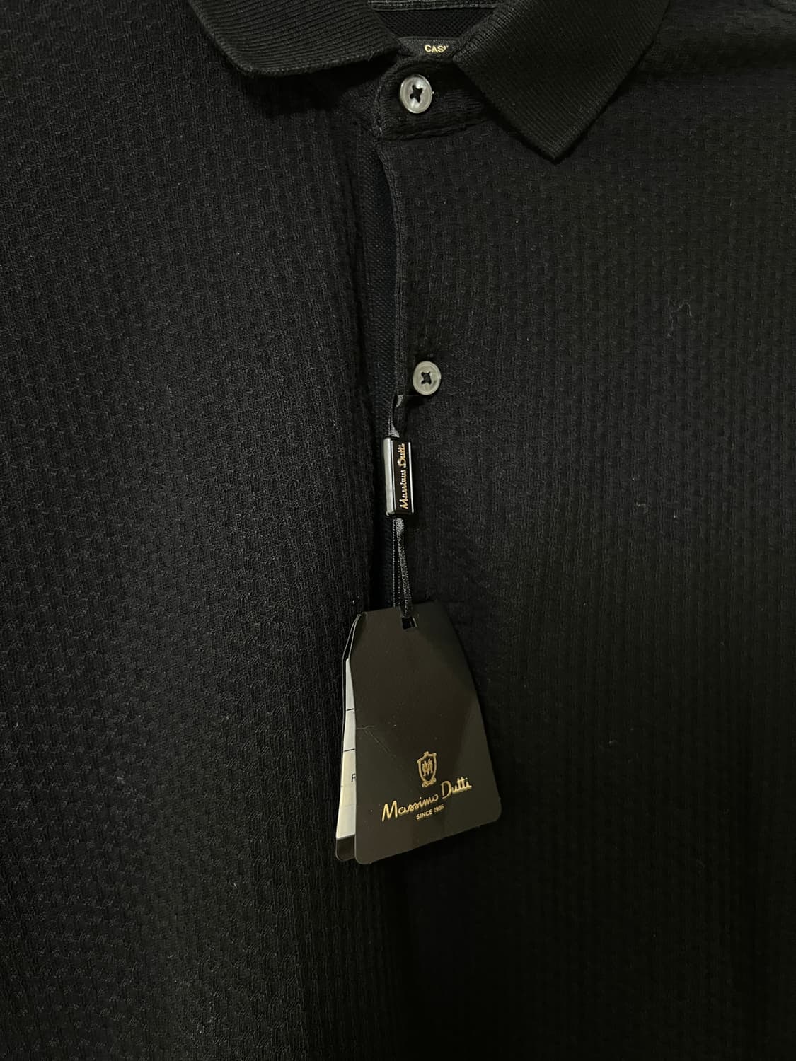 마시모두띠 블랙 카라티셔츠 L 새상품 상품이미지3