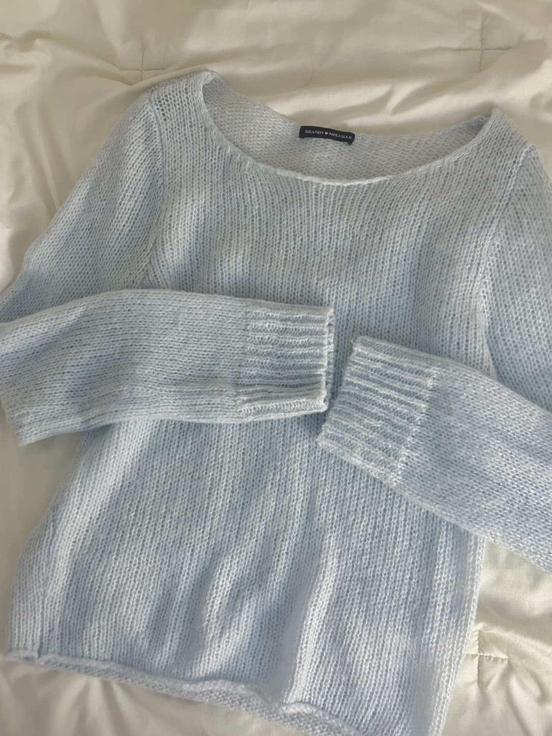 브랜디멜빌 루즈핏 베이비블루 니트 하늘색 상품이미지1