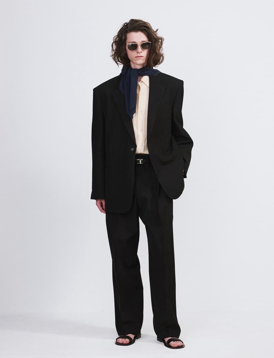 렉토 26SS 버진 울 플레어핏 팬츠 슬랙스 블랙 상품이미지1