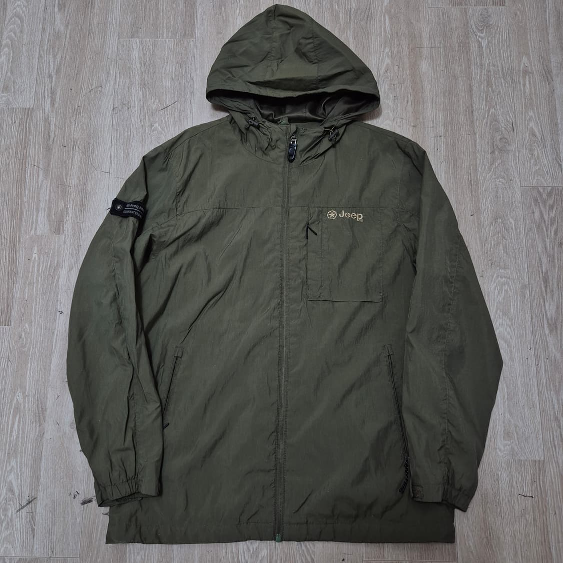 지프 사이드패치 후드 바람막이 자켓 L(100) 상품이미지1