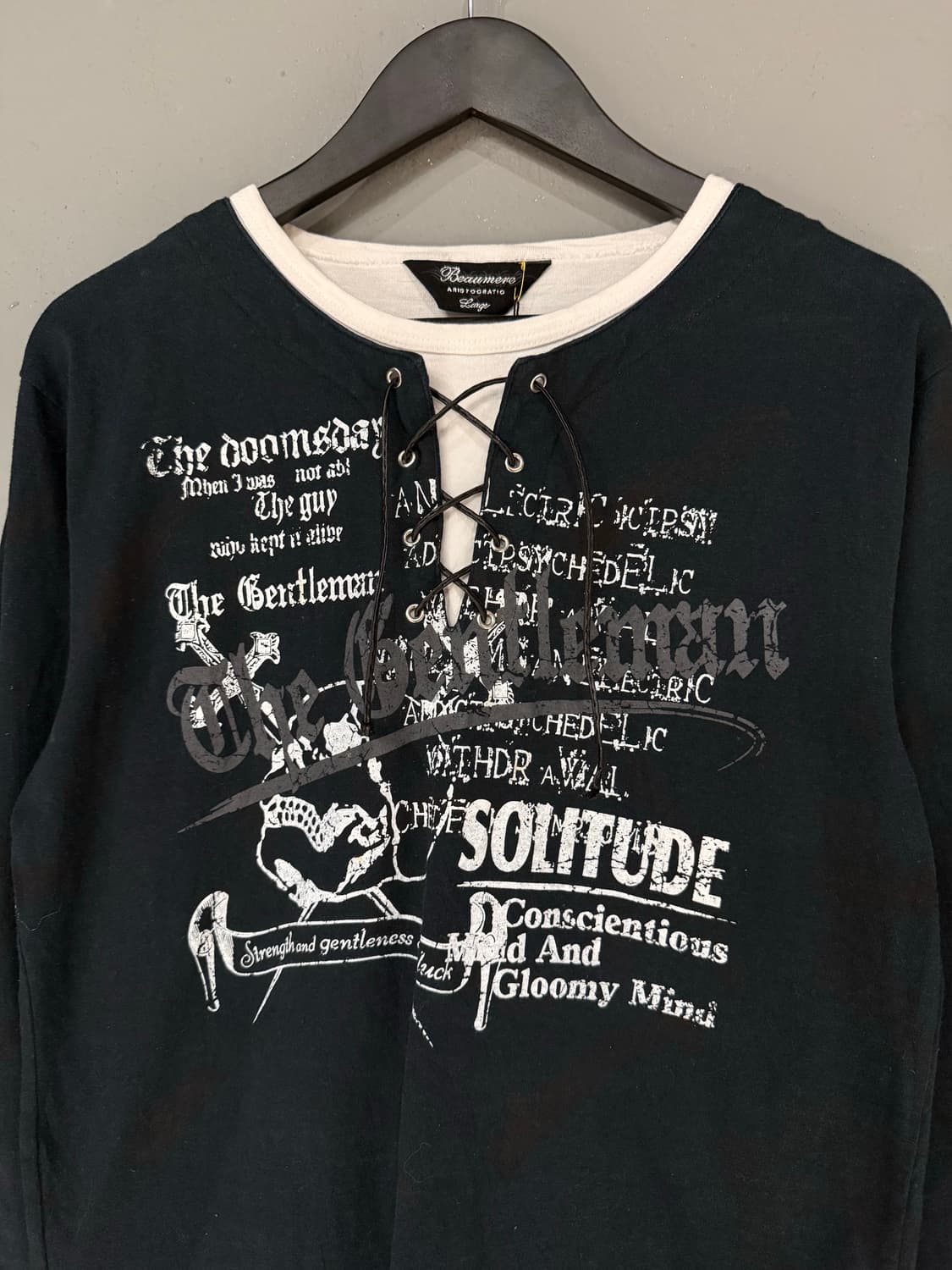 eyelet detail punk printing long sleeve 상품이미지6