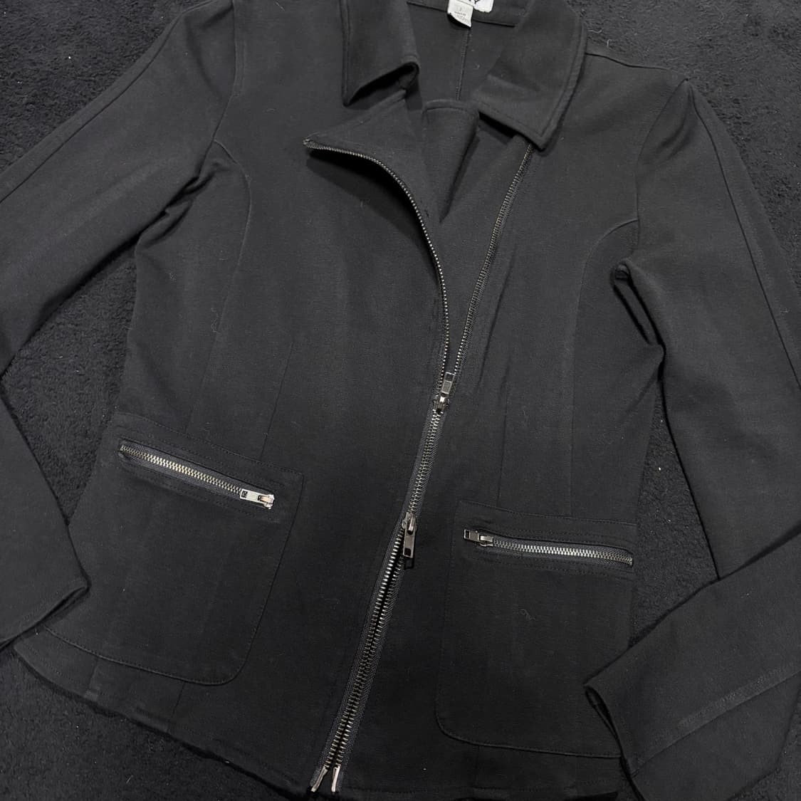 2 우먼S DKNY 블랙 사선지퍼 투웨이 자켓 상품이미지3