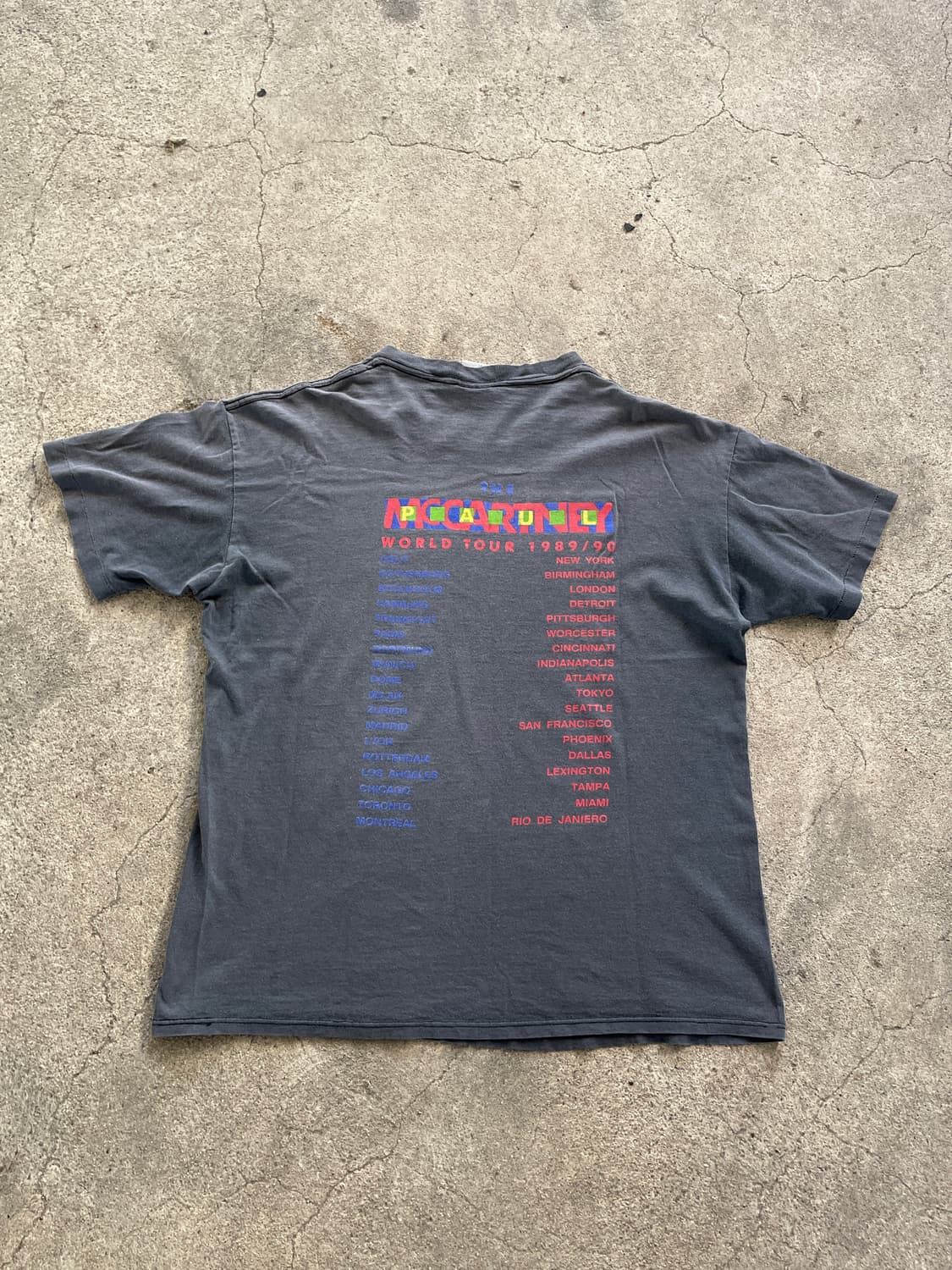 80s Paul McCartney Official Tour Fade T 상품이미지8