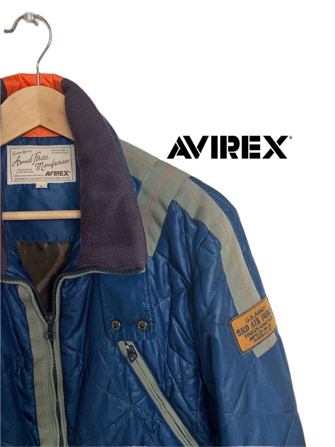 [M] AVIREX 퀄팅 자켓 상품이미지1