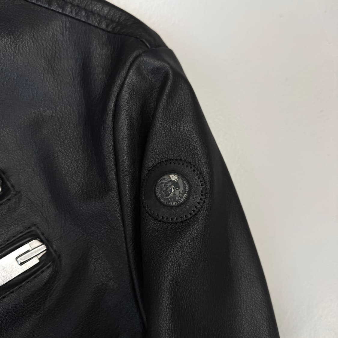 디젤 바이커 리얼레더 물소가죽 사선 라이더 가죽자켓 상품이미지7