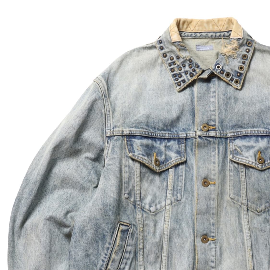 컬러비콘Kolor Beacon Studs Distressed Denim 상품이미지3