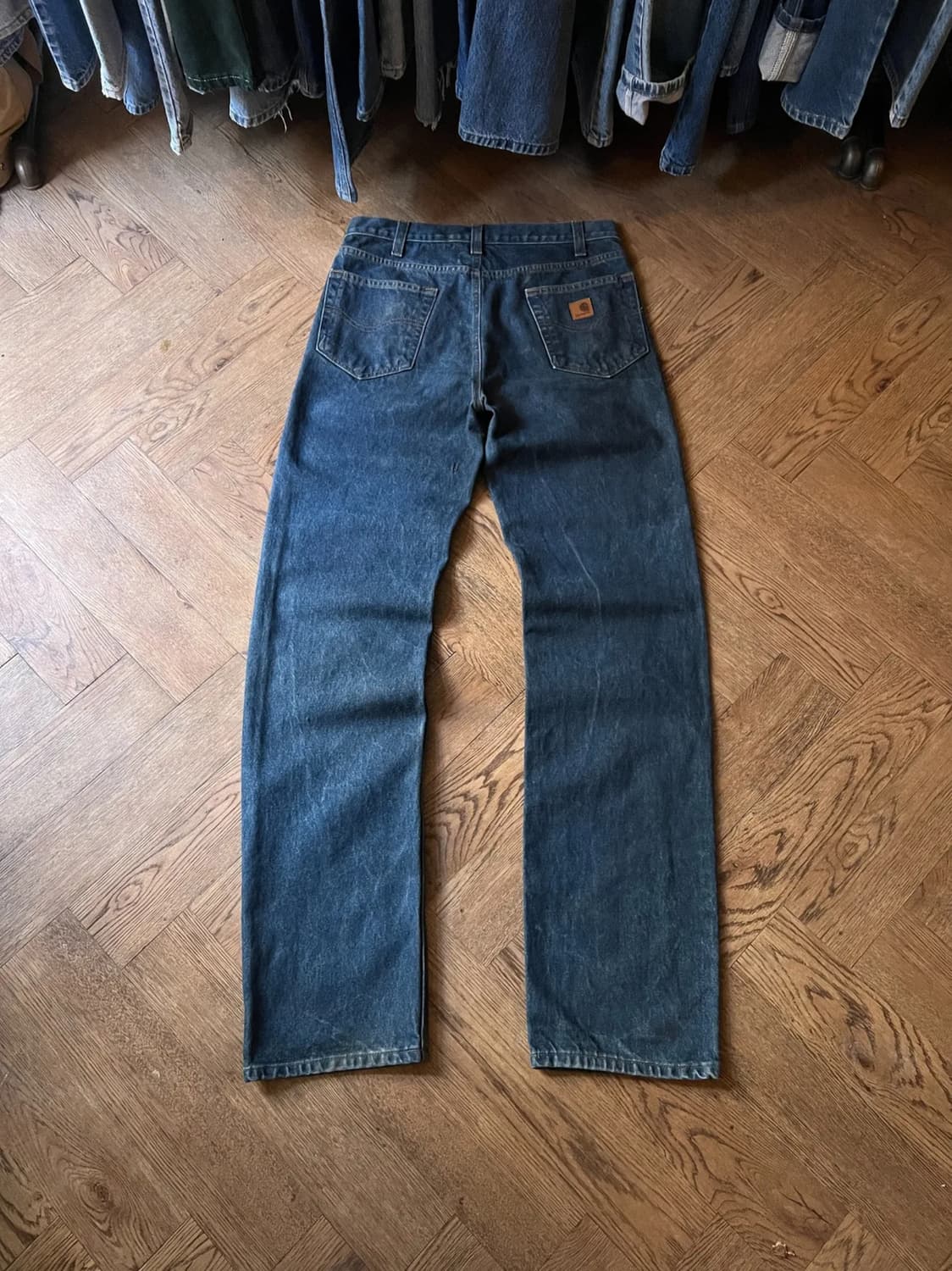 [33]칼하트 USA 다크블루 워크 데님 팬츠 상품이미지1