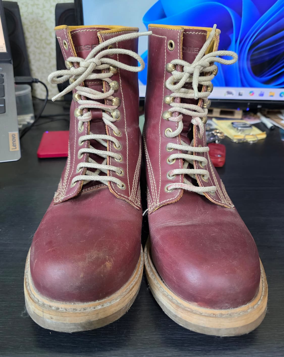 디젤 버건디 부츠 290(44) 상품이미지1