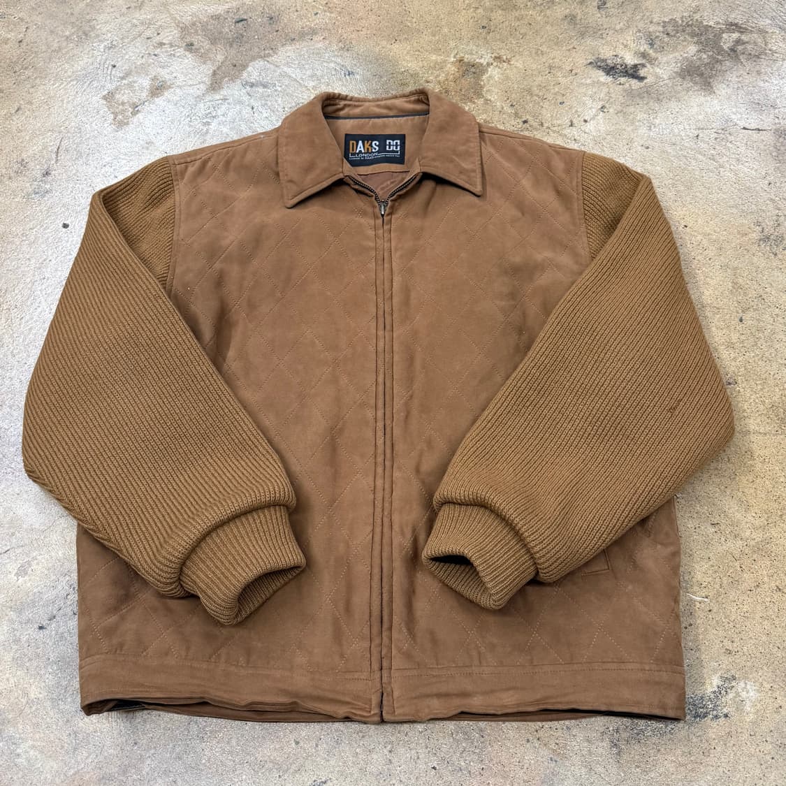 [정품] 닥스 퀼팅 스웨이드 배색 점퍼 브라운 b15 상품이미지2