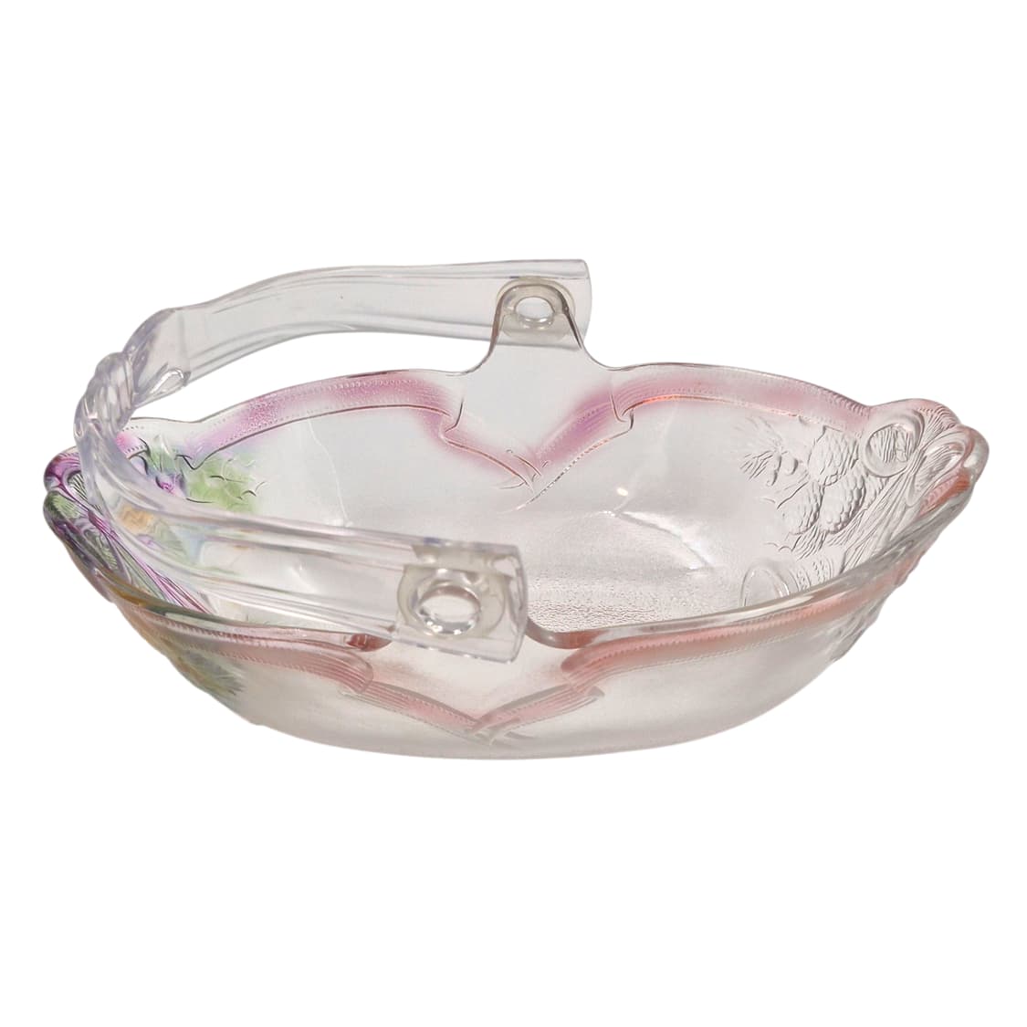 90s 호야 크리스탈 컬러 리본&벨 바구니 상품이미지5