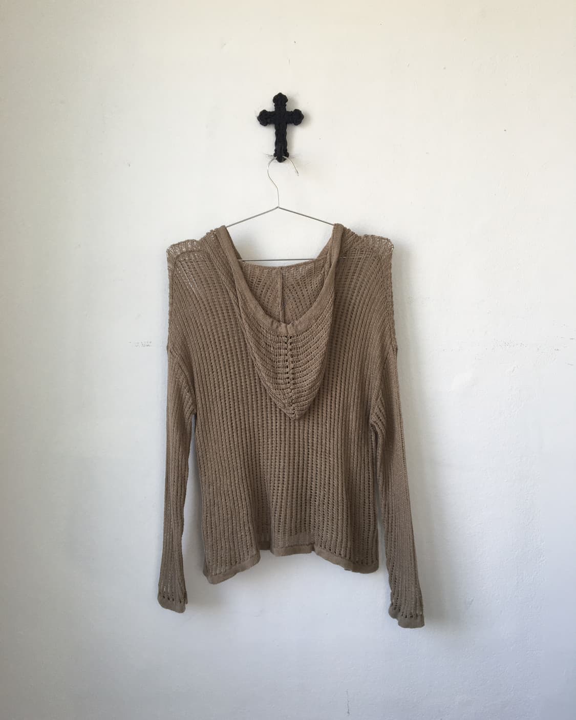 Khaki brown net hood 상품이미지2
