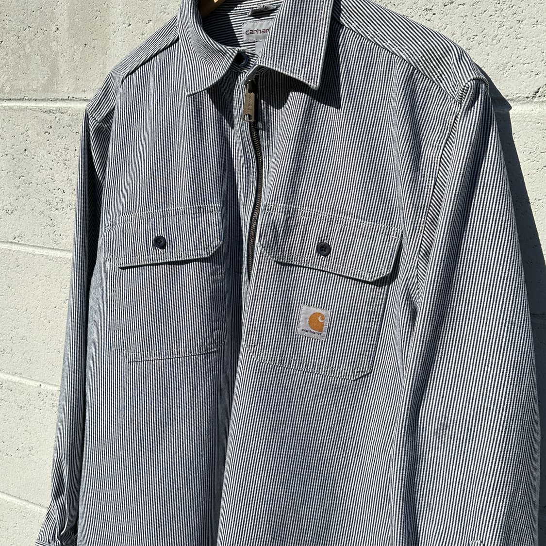[L] 칼하트 히코리 하프집업 워크 셔츠 상품이미지5