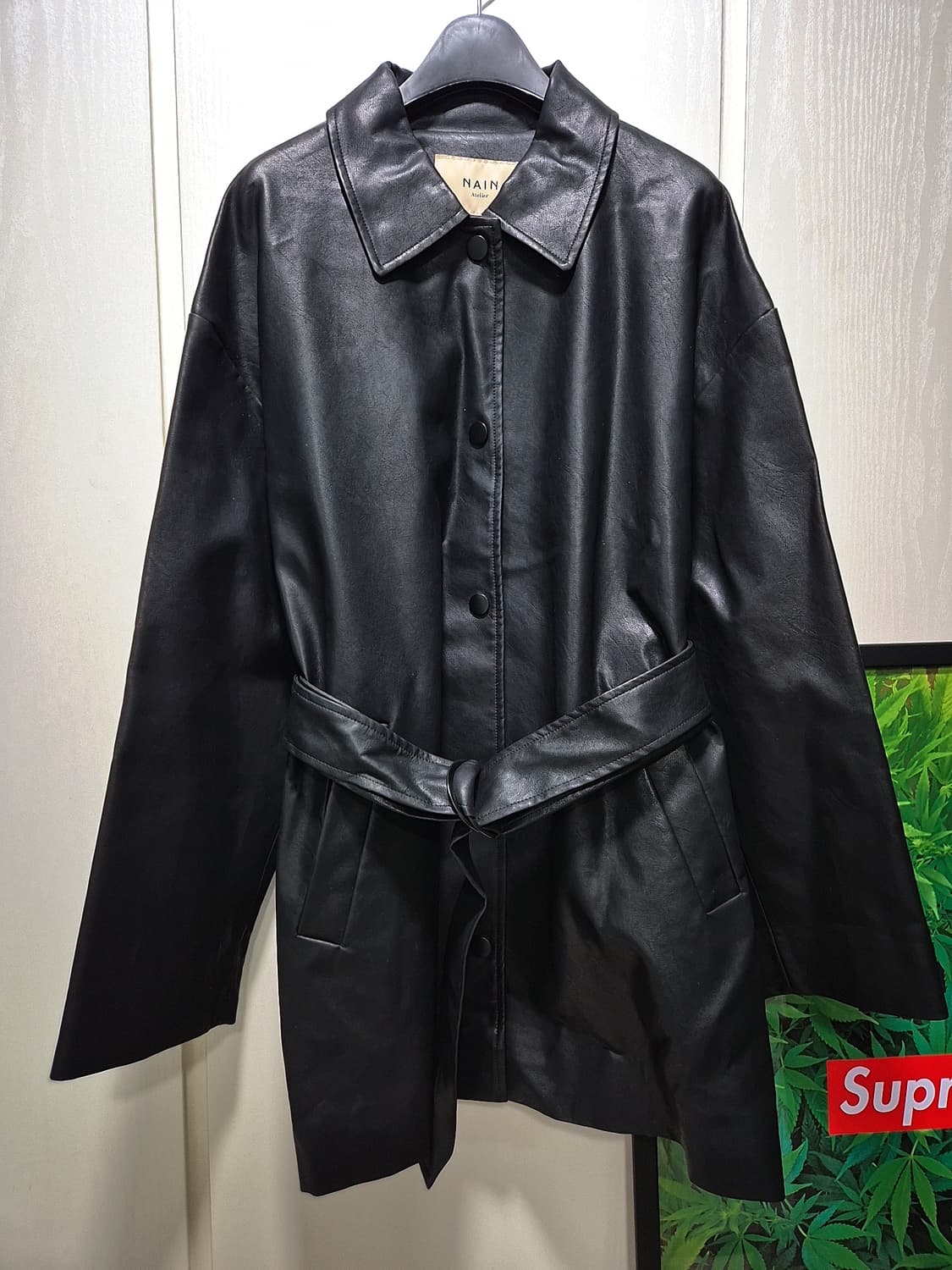 NAIN. 나인 블랙레더자켓 상품이미지1