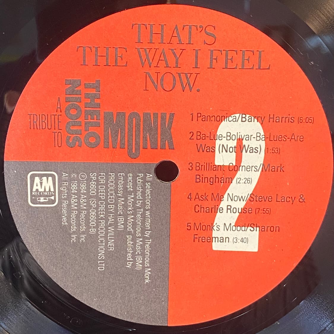 (수입중고LP-재즈) A Tribute To Thelonious Monk 상품이미지5