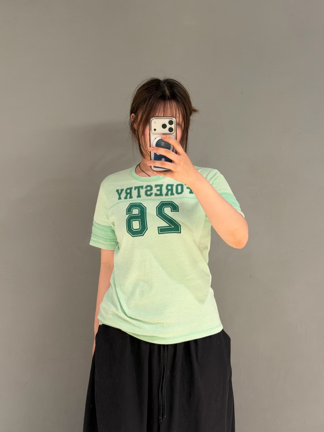 numbering detail mint t-shirt 상품이미지2