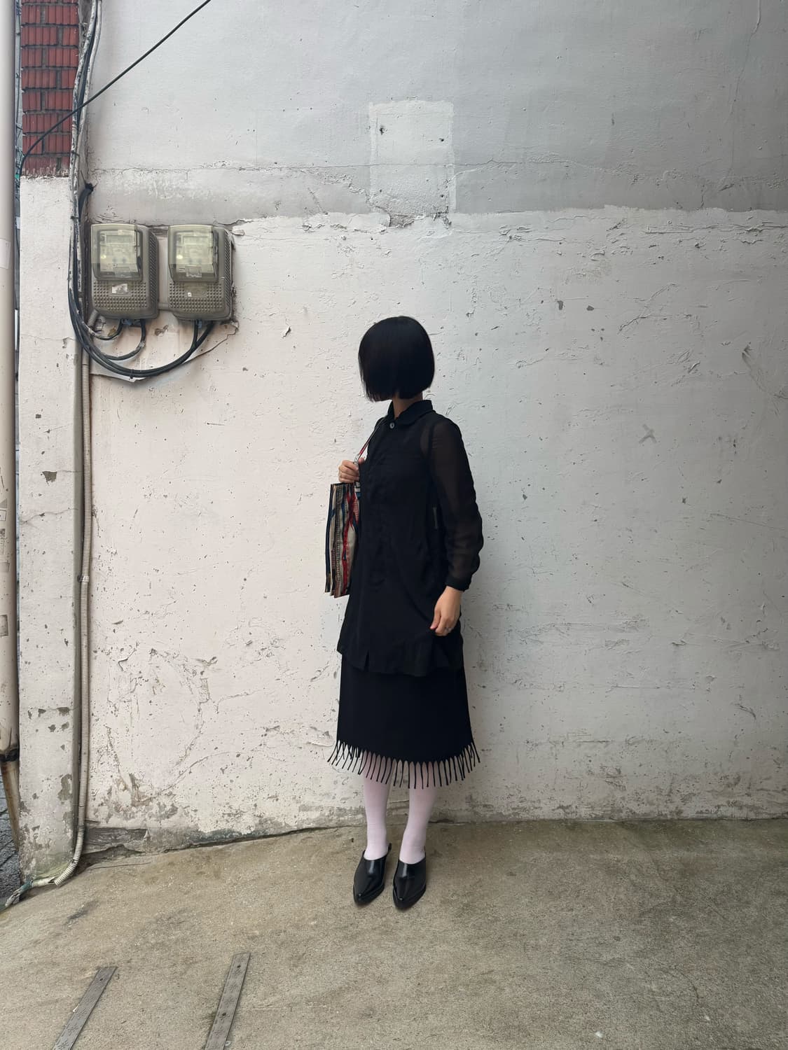 꼼데가르송 시스루 셔츠 상품이미지4