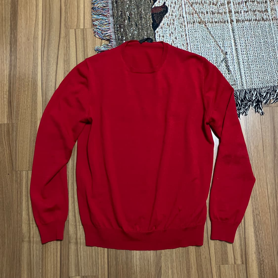 [52] 프라다 빈티지 울 니트 레드 상품이미지1