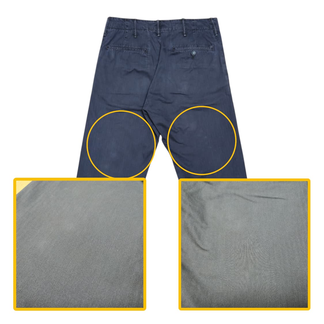 [28x30] RRL 더블알엘 가먼트 다이 헤링본 필드 팬츠 블랙 상품이미지4