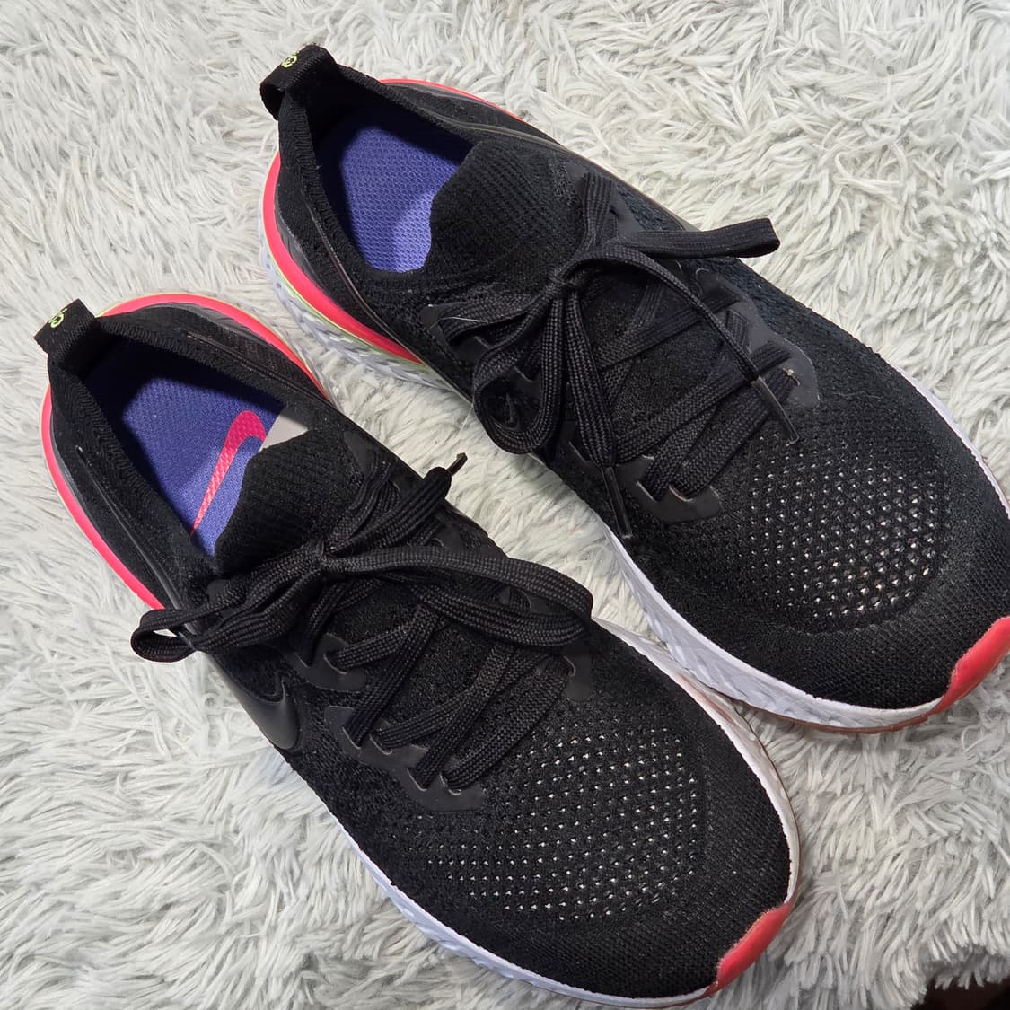 8a-22:나이키 에픽 리액트 플라이니트 1 블랙 24.5cm 상품이미지4