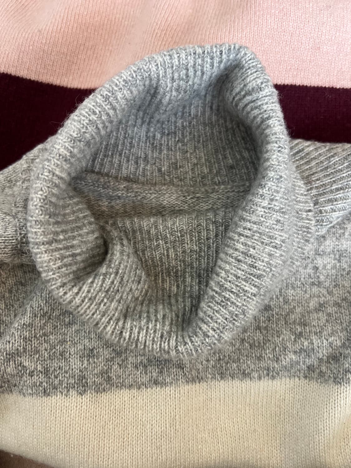 손정완 여성 스트라이프 터틀넥니트 울캐시미어니트 상품이미지5